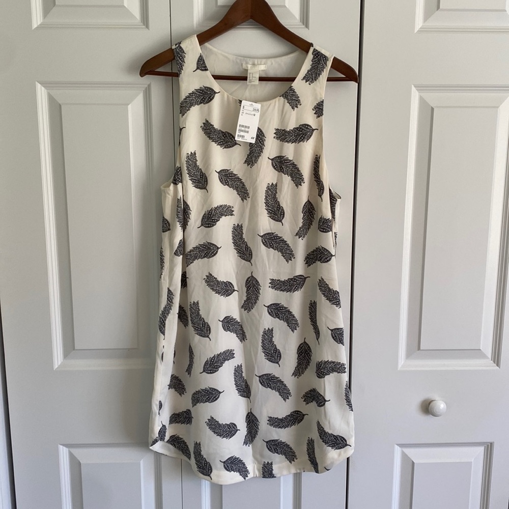 H&M Feather print dress size 12